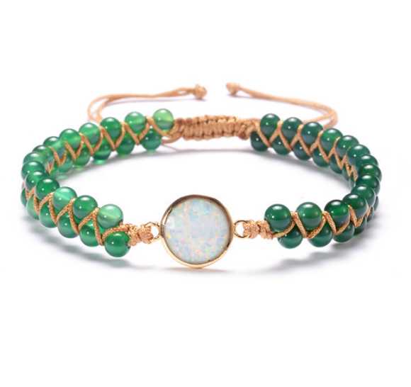 Amazoniet Bergkristal Parel Armband Myspirituals