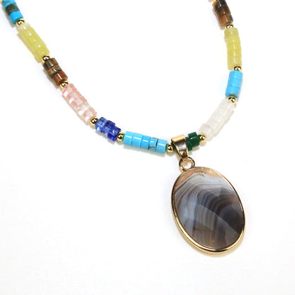 Kralen ketting met steen - MySpirituals