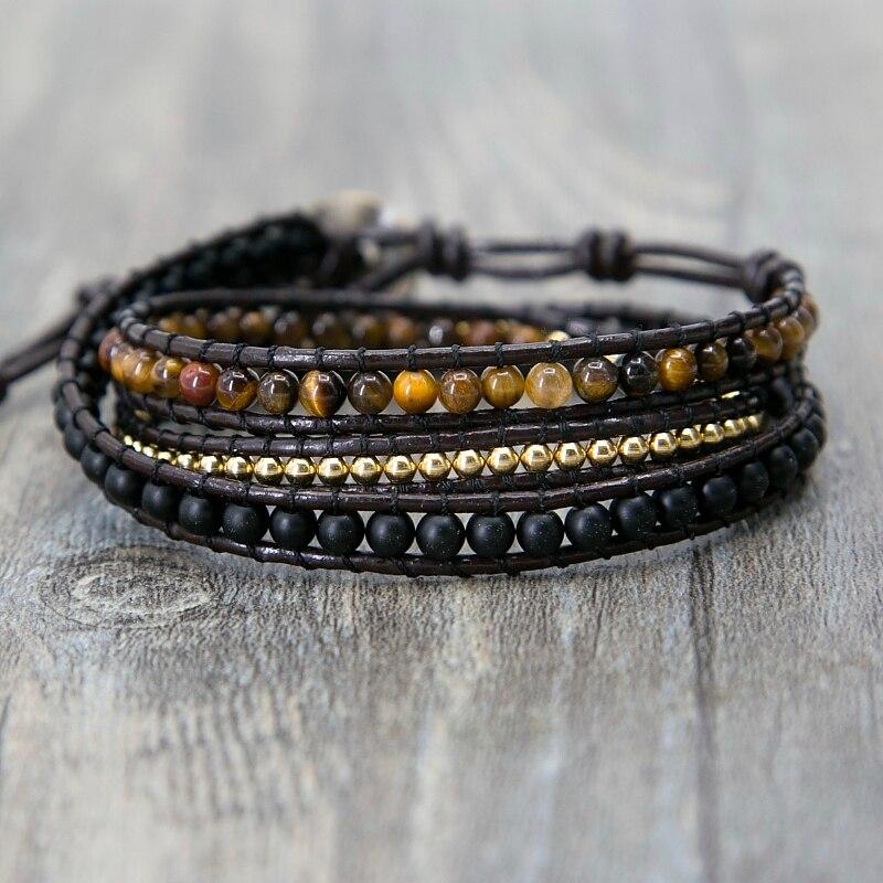 Leren Tijgeroog Armband Myspirituals