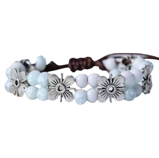 Natuurstenen Bloemen Armband Myspirituals