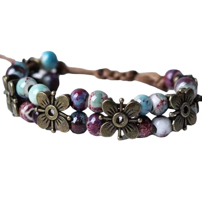 Natuurstenen Bloemen Armband Myspirituals