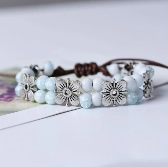 Natuurstenen Bloemen Armband Myspirituals