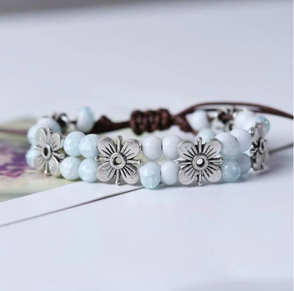 Natuurstenen Bloemen Armband Myspirituals