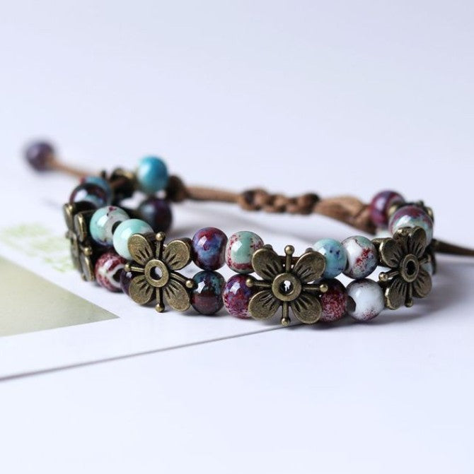Natuurstenen Bloemen Armband Myspirituals