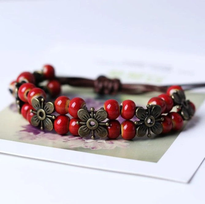 Natuurstenen Bloemen Armband Myspirituals