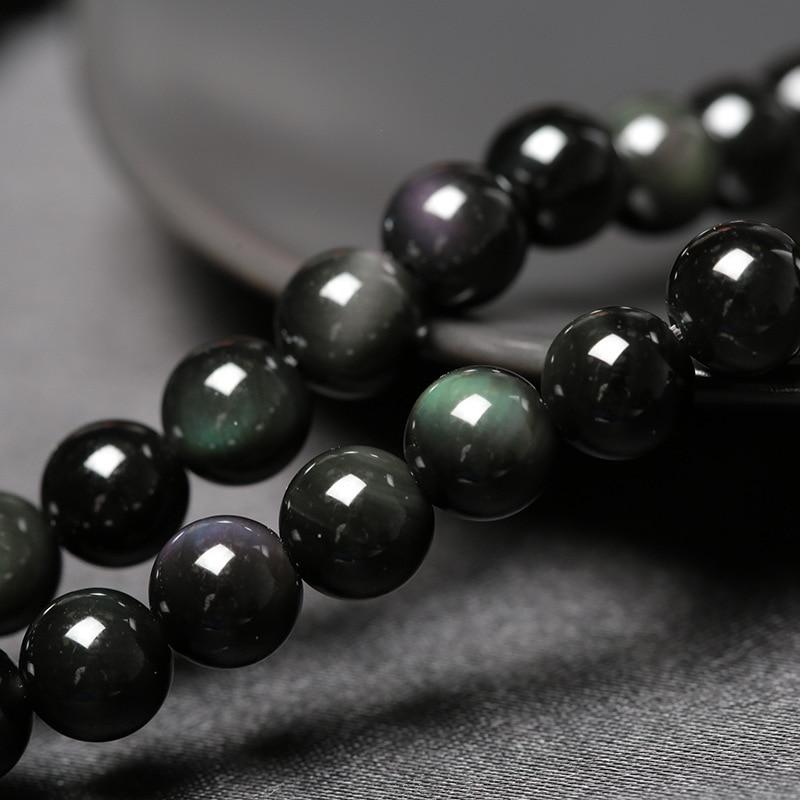 Obsidiaan Armband met Blauwe tijgeroog Myspirituals