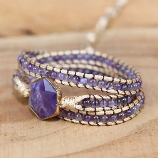 Paarse Amethist Wikkelarmband Myspirituals