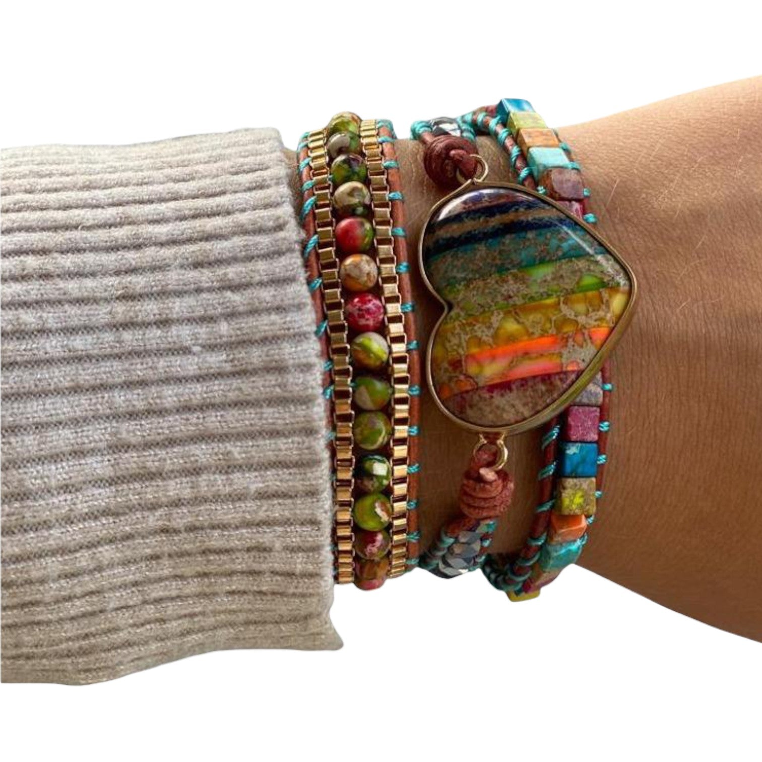 Regenboog Chakra hart armband Myspirituals