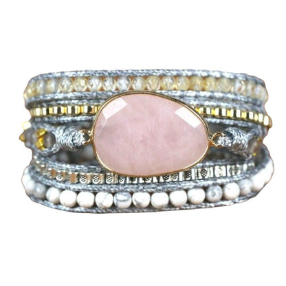 Rozenkwarts Wikkelarmband Myspirituals