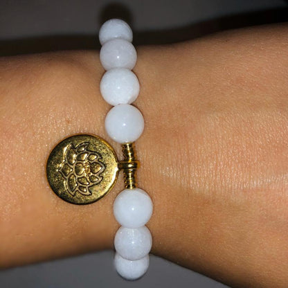 Witte Lotus Armband Myspirituals