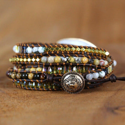 Witte Natuurstenen Kwarts Wikkelarmband Myspirituals