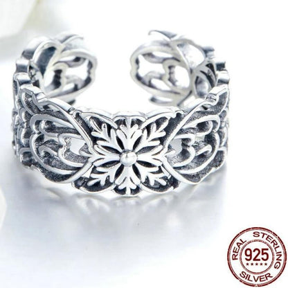 Zilveren Open Lotus Bloem Ring Myspirituals